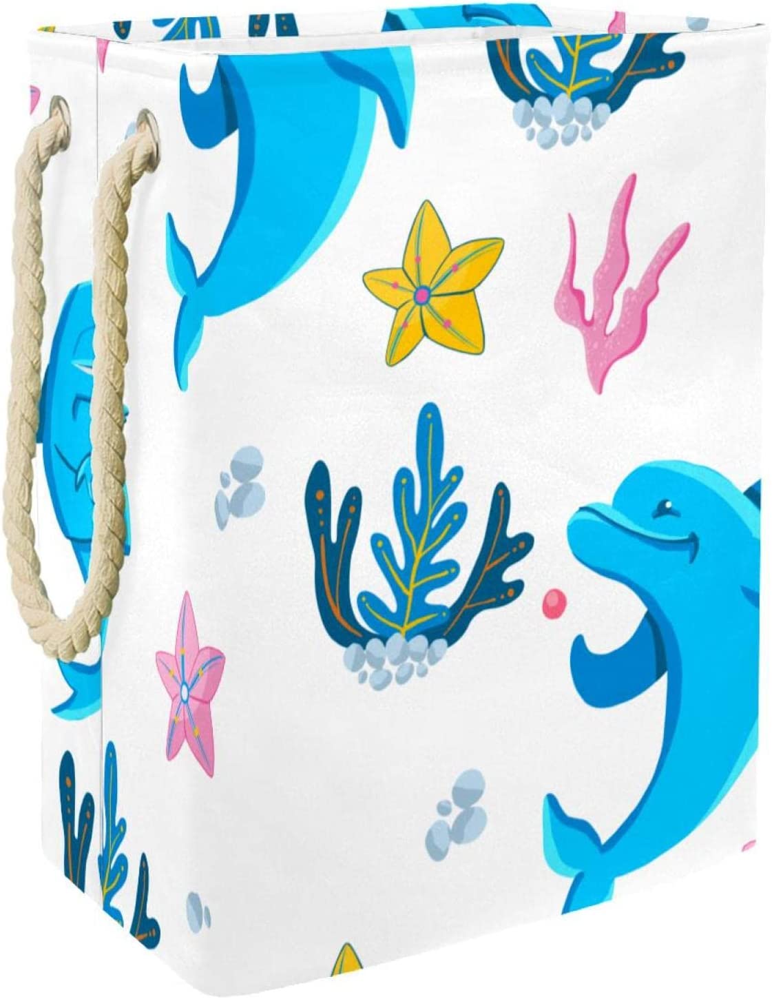 Storage Basket Rectangular Cartoon Dolphin Storage Basket Color Printing Storage Box Collapsible Bas