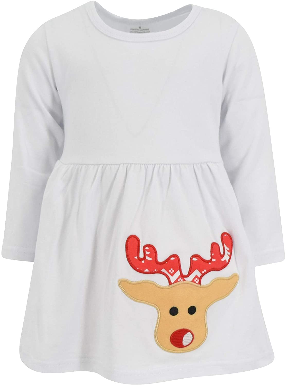 Unique Baby Girls 3 Piece Christmas Reindeer Legging Set White