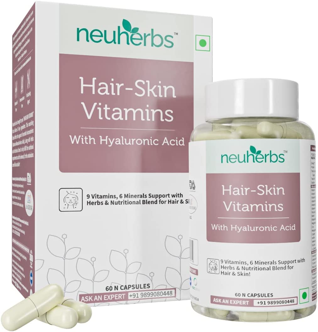 deal Hair Skin Vitamins Supplement with Biotin, Keratin Booster for Hair Growth, Turmeric, Primrose