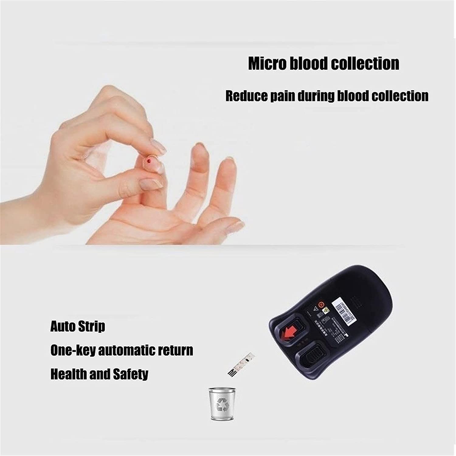 ZYYYWW Cholesterol Meter, 3in1 Smart Home Cholesterol Uric Acid Blood Glucose Monitor Ventilation De