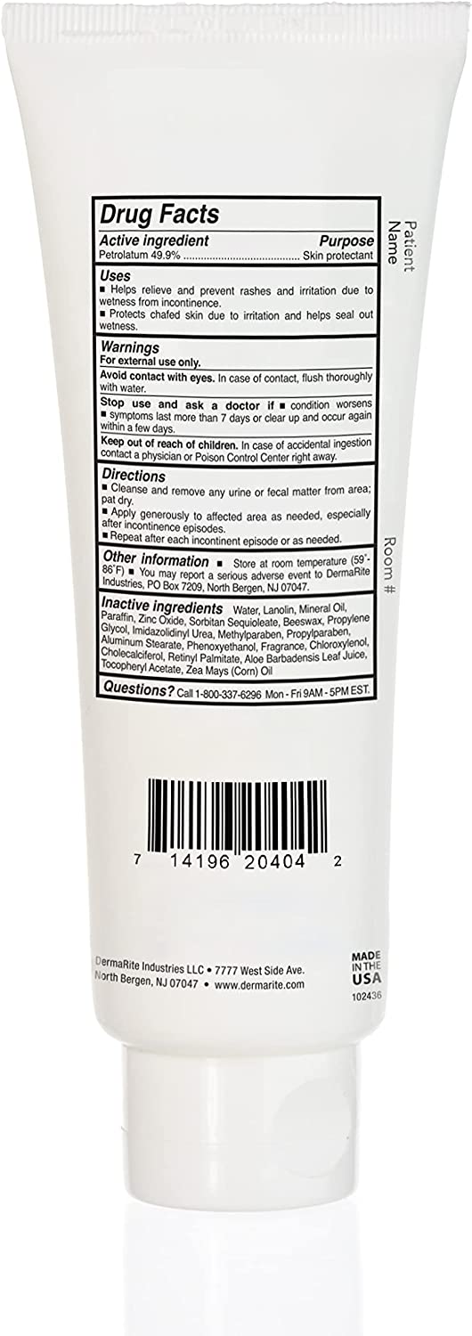PeriGuard Skin Protectant Ointment - Vitamin A, D, E, Aloe Vera, Zinc, Petroleum Based Moisture Barr