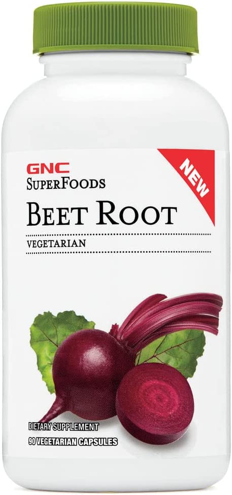 GNC SuperFoods Beet Root, 90 Capsules, Helps Lower Blood Pressure