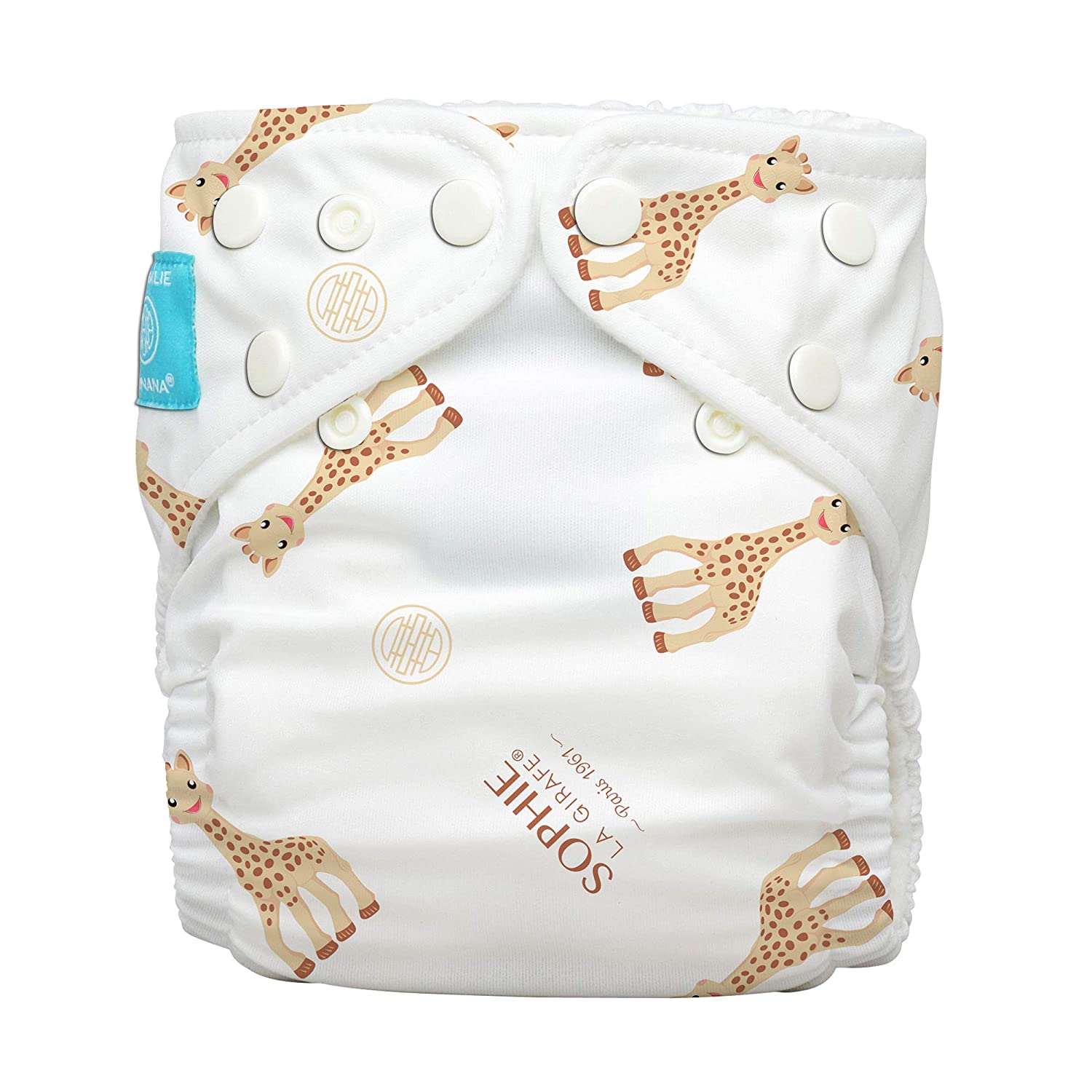 Charlie Banana Baby Fleece Reusable and Washable Cloth Diaper System, 1 Diaper and 2 Inserts, Sophie
