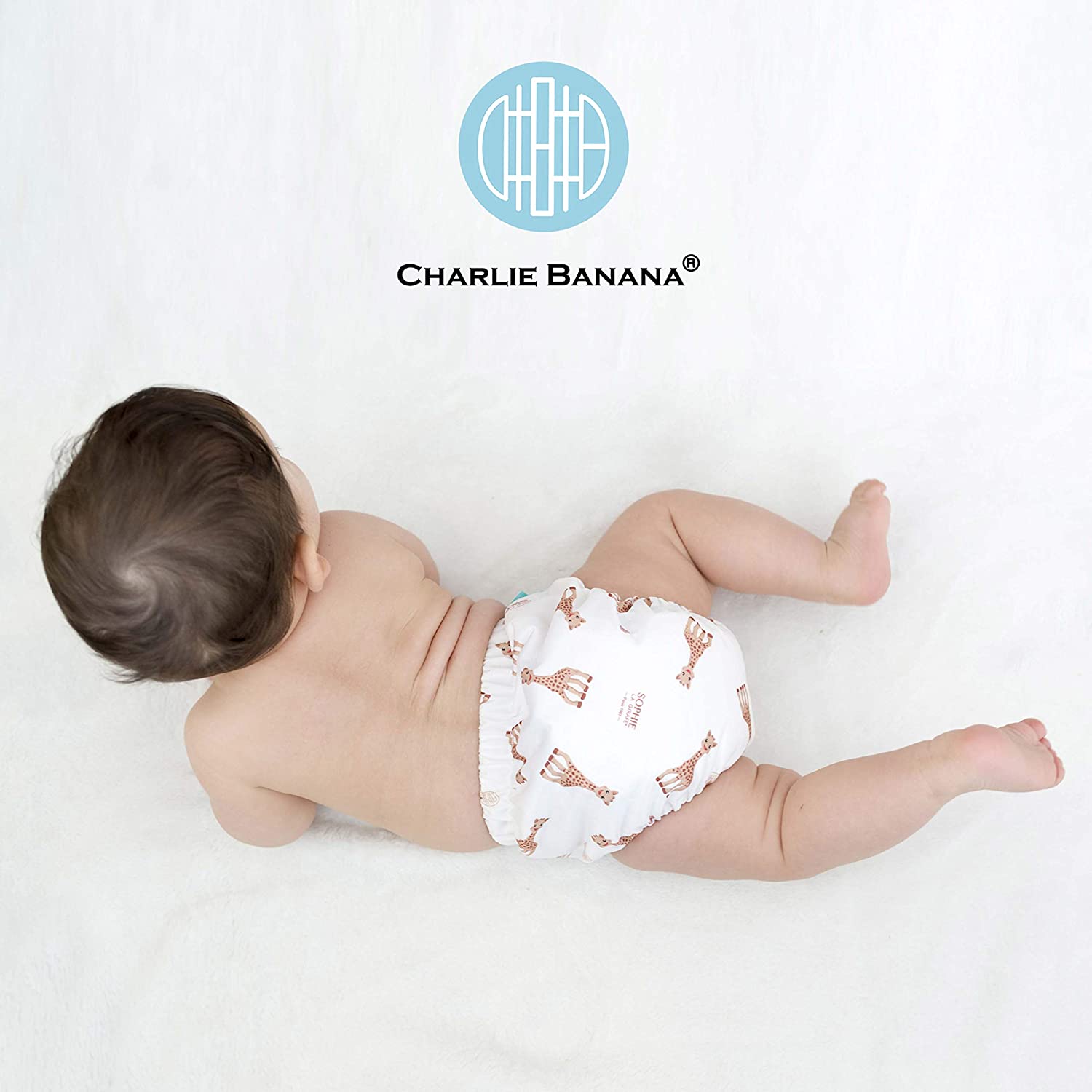 Charlie Banana Baby Fleece Reusable and Washable Cloth Diaper System, 1 Diaper and 2 Inserts, Sophie