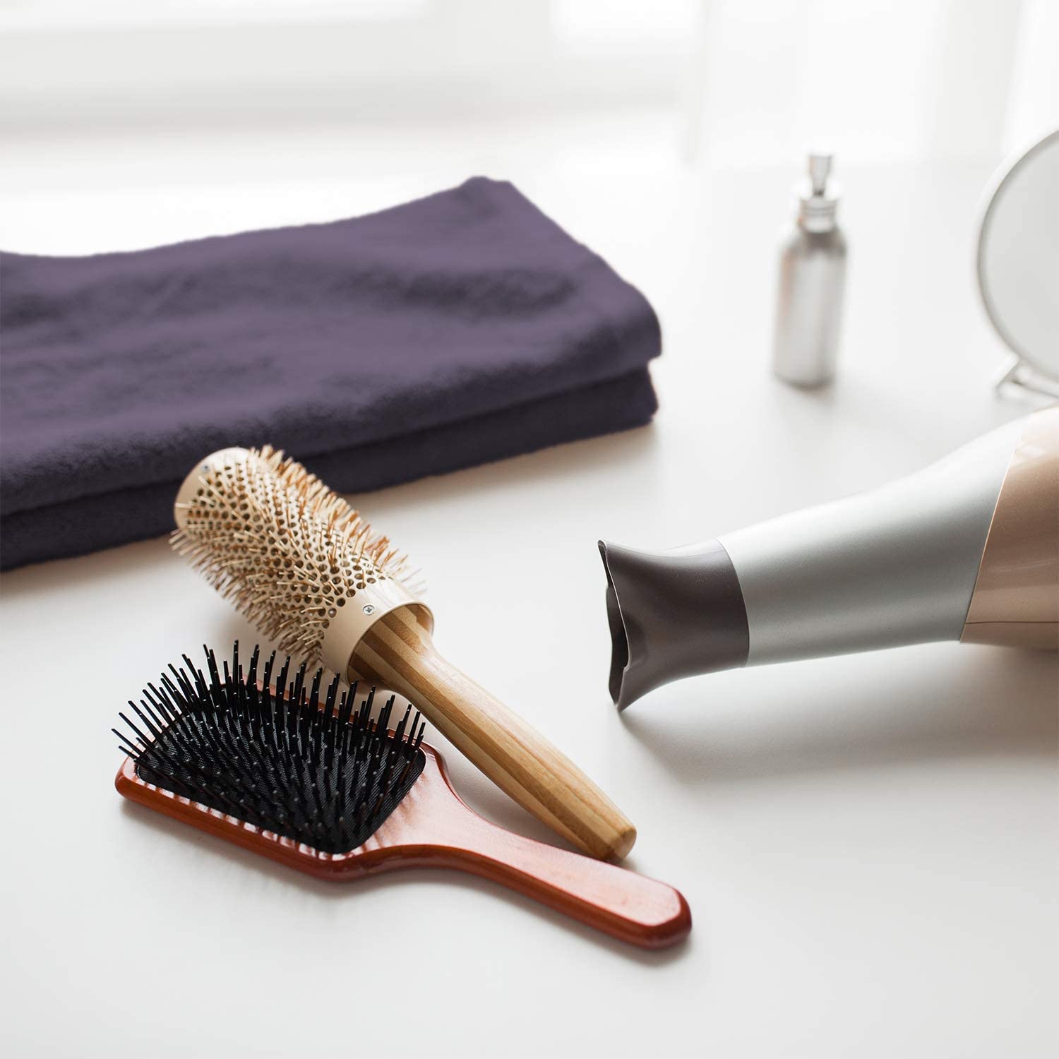 Arkwright LLC Bleach Safe Salon Towels Pack of 12 (16x28 inch, Eggplant) - 100% Cotton Bleach Proof,