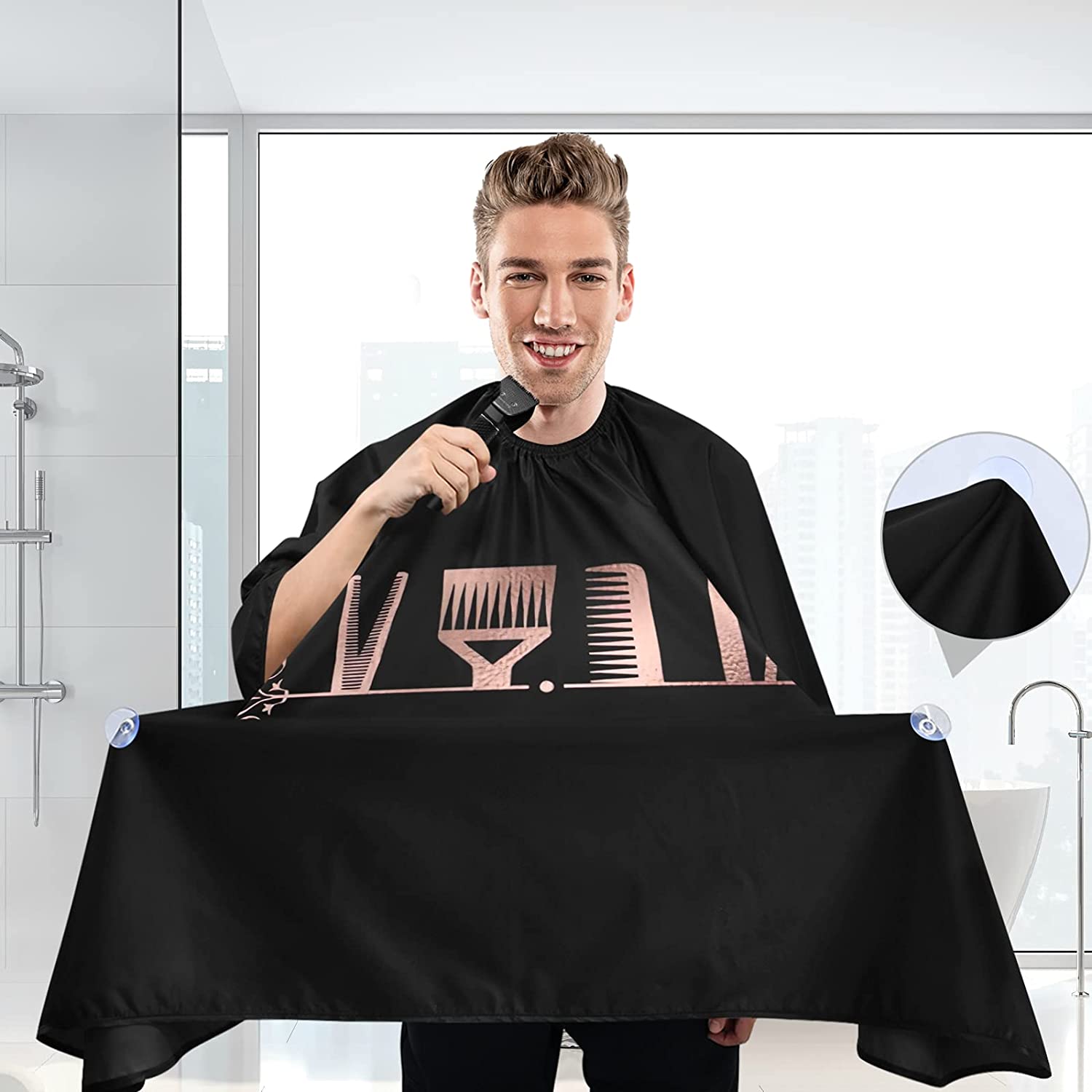 Custom Professional Haircut Cape, Add Your Text Personalized Waterproof Polyester Haircut Cape, Cust