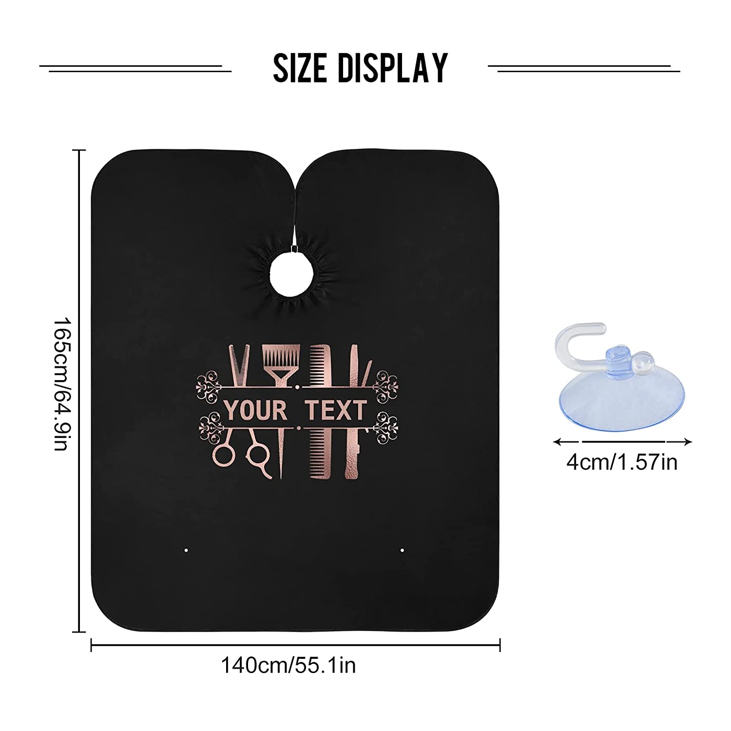 Custom Professional Haircut Cape, Add Your Text Personalized Waterproof Polyester Haircut Cape, Cust