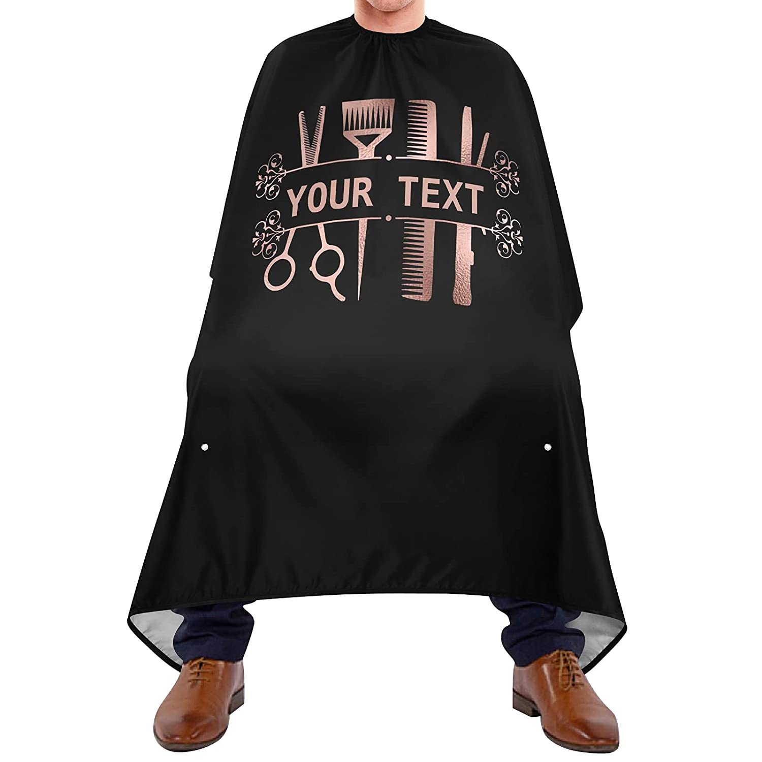 Custom Professional Haircut Cape, Add Your Text Personalized Waterproof Polyester Haircut Cape, Cust