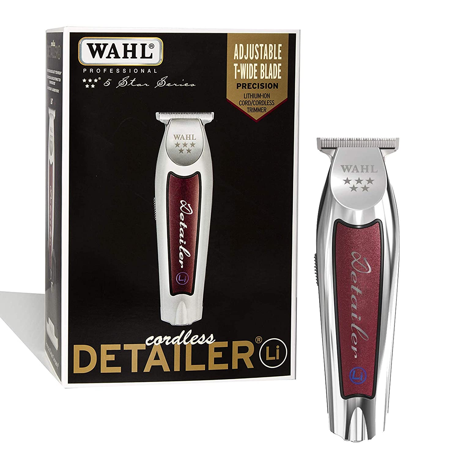 Wahl Professional - 5-Star Series Cordless Detailer Li Extremely Close Trimming, Crisp Clean Line, E