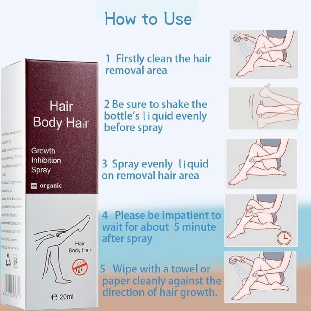 Hair Growth Inhibitor - Hair Removal Spray - Painless and Non-irritating - Hair Stop Growth Spray fo