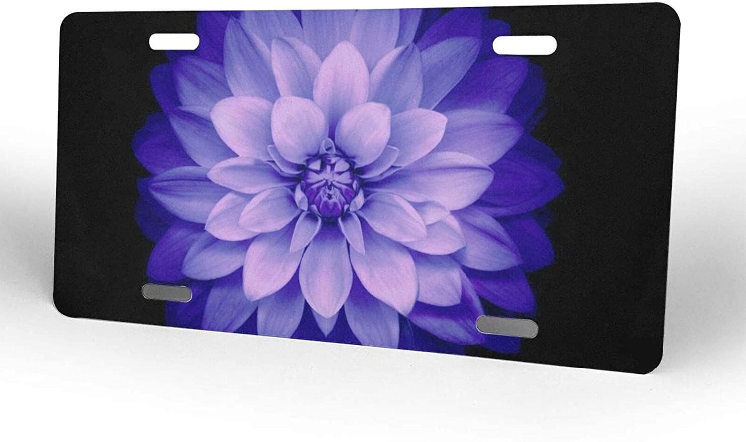 Watercolor Flower License Plate Frame Aluminum Metal Covers,Metal Novelty Car Plate for Women Girls 