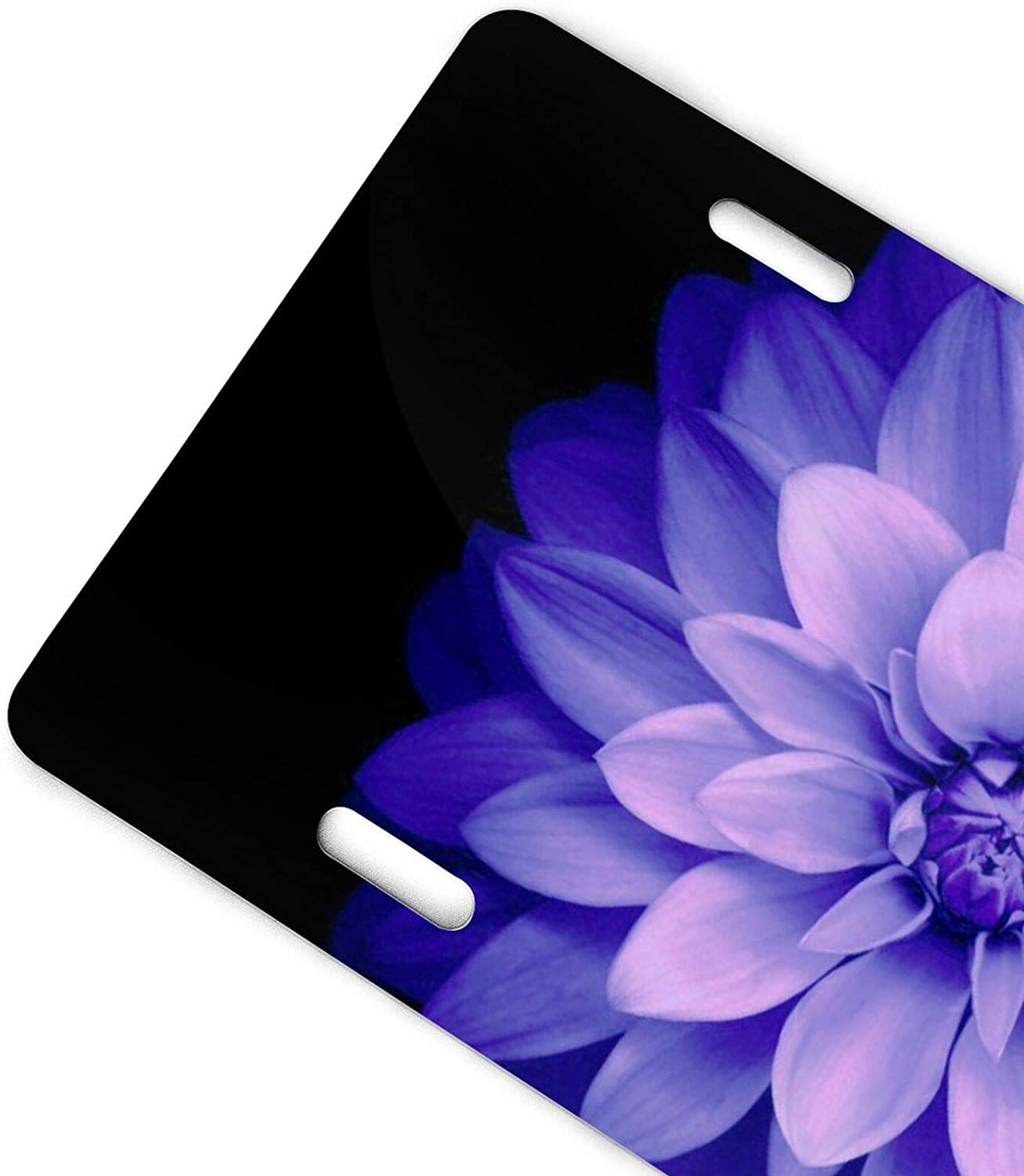 Watercolor Flower License Plate Frame Aluminum Metal Covers,Metal Novelty Car Plate for Women Girls 
