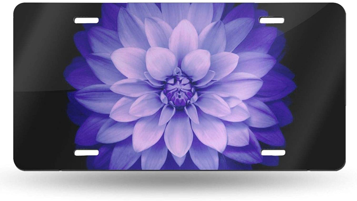 Watercolor Flower License Plate Frame Aluminum Metal Covers,Metal Novelty Car Plate for Women Girls 