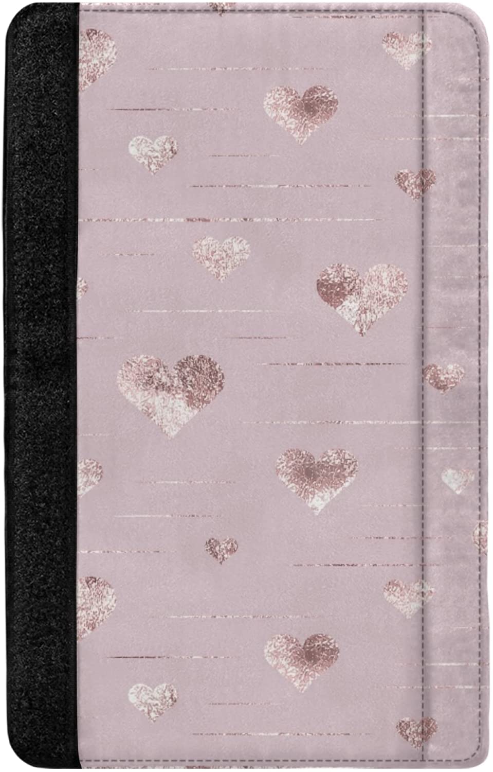 Rose Gold Hearts Golden Glitter On Pink 2 Packs Adjustable Car Seat Belt Pads Cover, Universal Car S