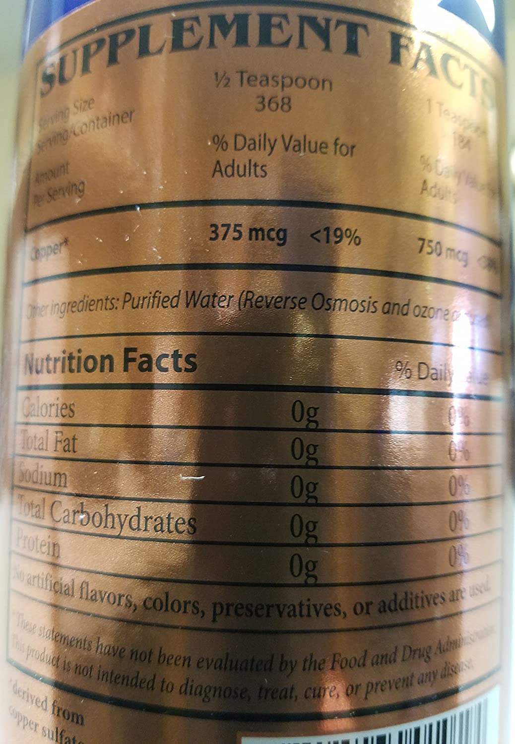 Copper Supplement by Angstrom Minerals Liquid Ionic Copper 150ppm 32 Oz