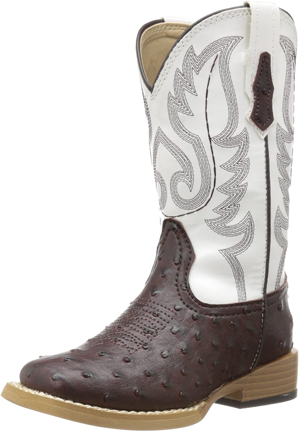 Roper Square Toe Faux Ostrich Western Boot