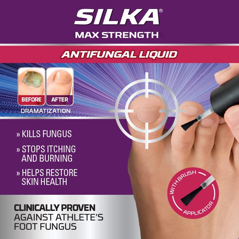 Silka Max Strength Antifungal Liquid with Brush Applicator, 0.45 Fl Oz