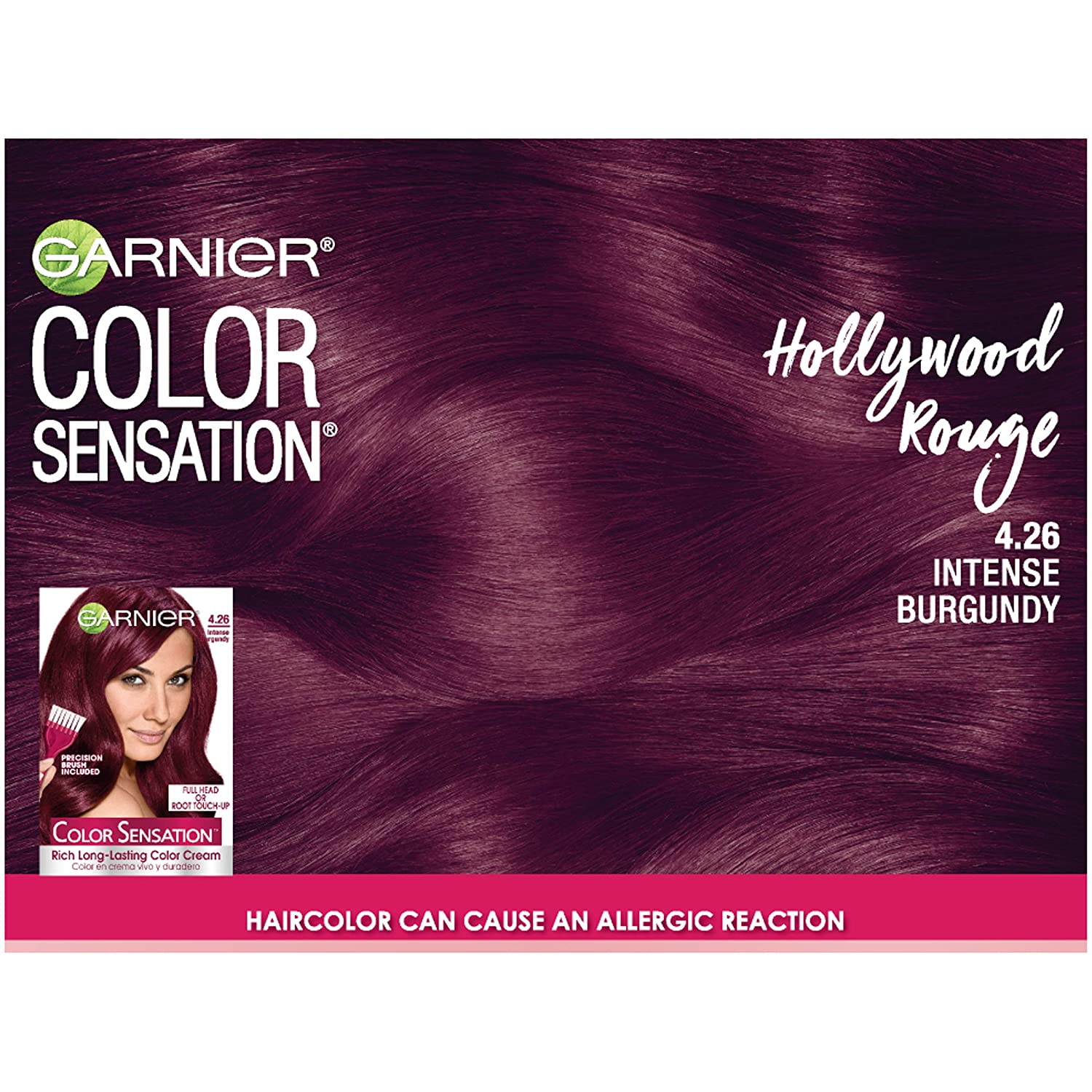 Garnier Hair Color Sensation Rich LongLasting Color Cream, 4.26 Intense Burgundy, 1 Count