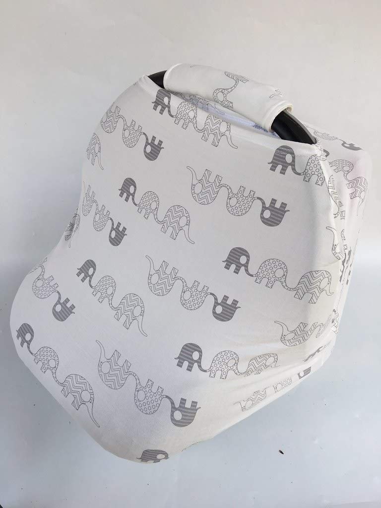 Rosy Kids Stretchy Infant Car Seat Canopy Cover, Jersey Car Seat Cover Elastic Nursing Scarf