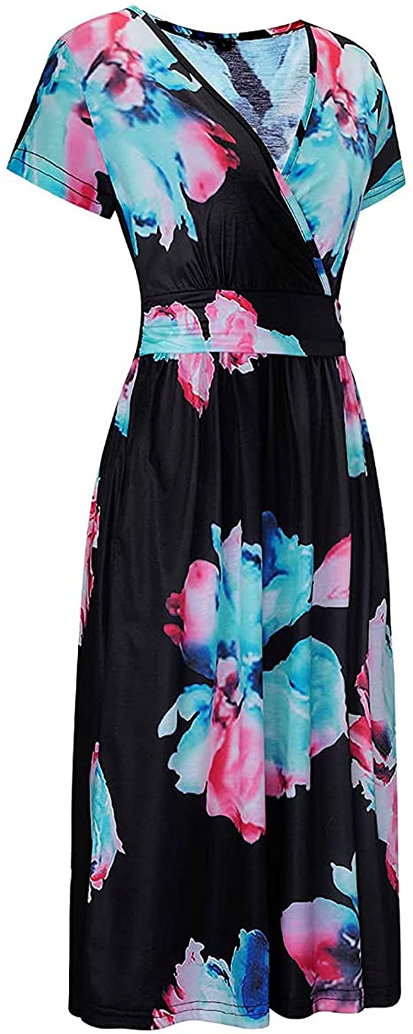 WYTong Women Summer Casual Sleeveless Mini Plain Pleated Tank Vest Dresses Beach Maxi Dress