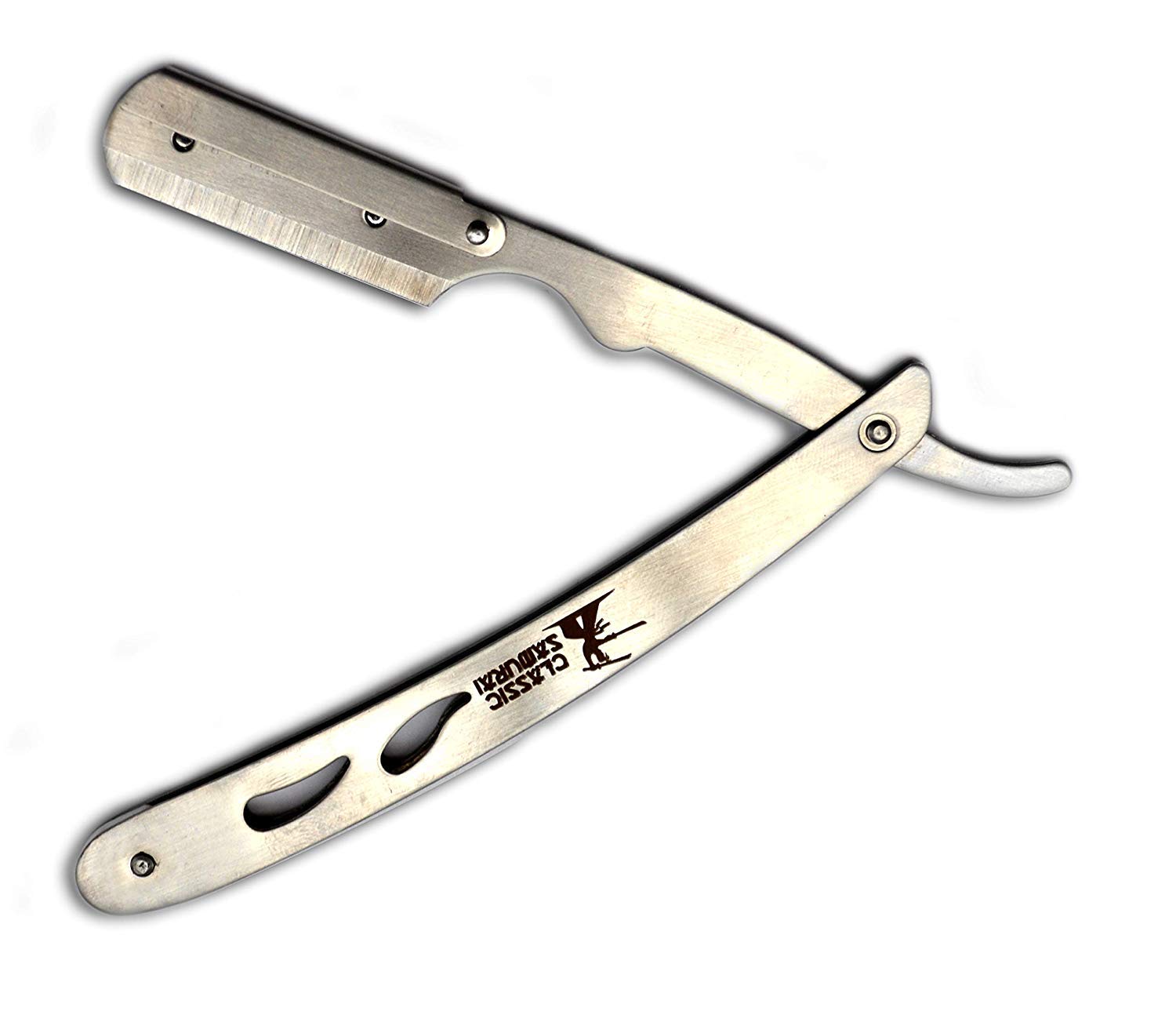 Classic Samurai CS-102 Matte Black Golden Head + CS-102 Professional Barber Straight Edge Shaving Ra