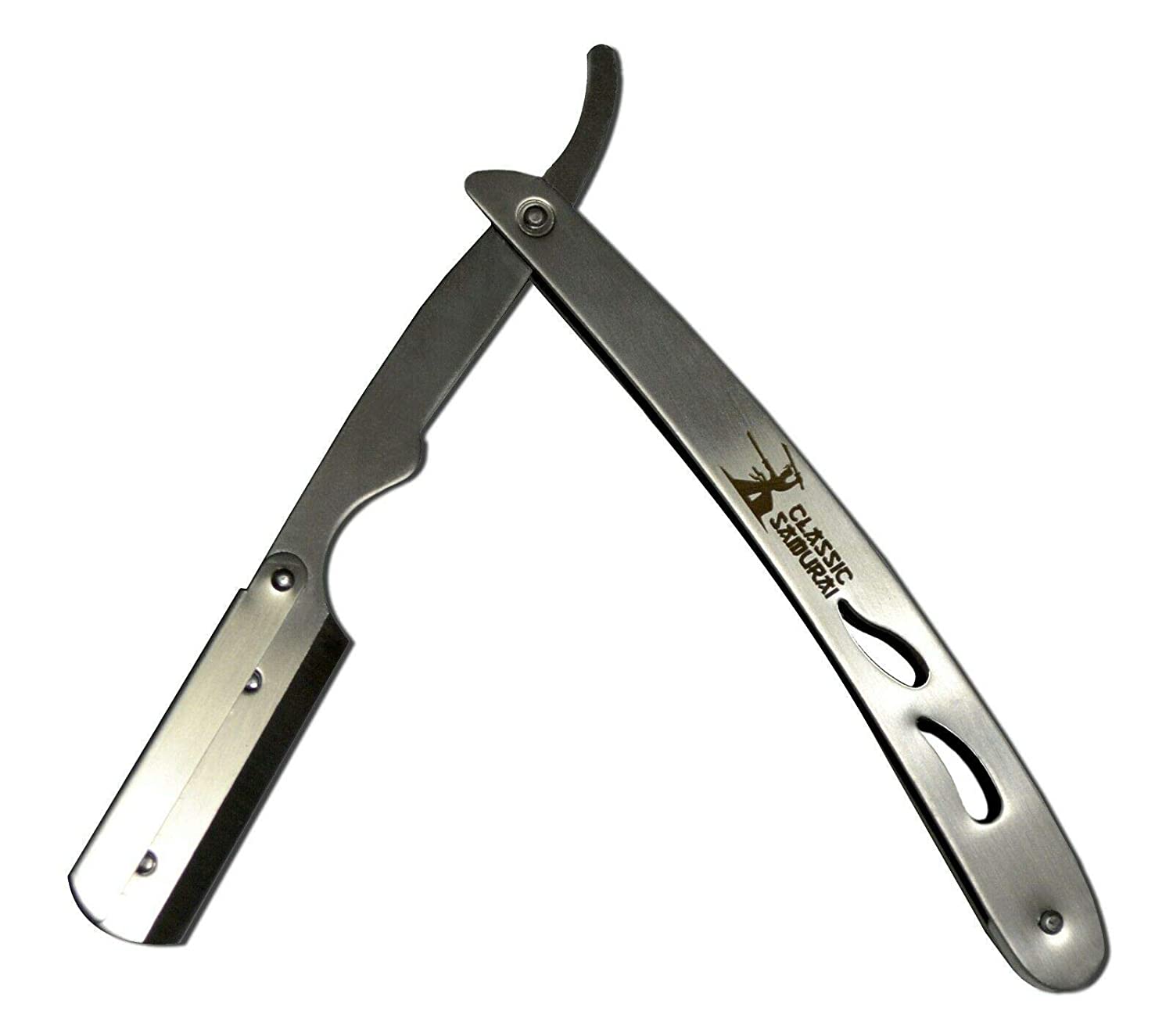 Classic Samurai CS-102 Matte Black Golden Head + CS-102 Professional Barber Straight Edge Shaving Ra