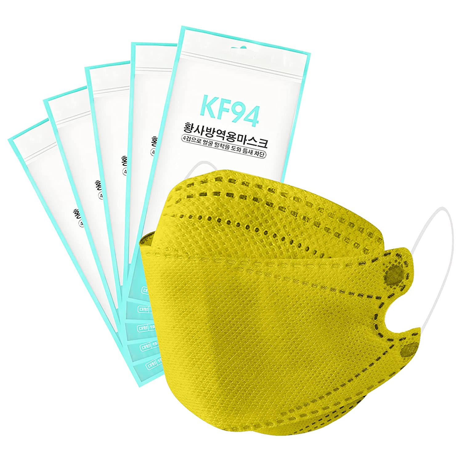 100Pcs Kids KF94 Face_Masks 4-Ply Filtеr Face Protection 3D Face Covering with Designs High Filtrat