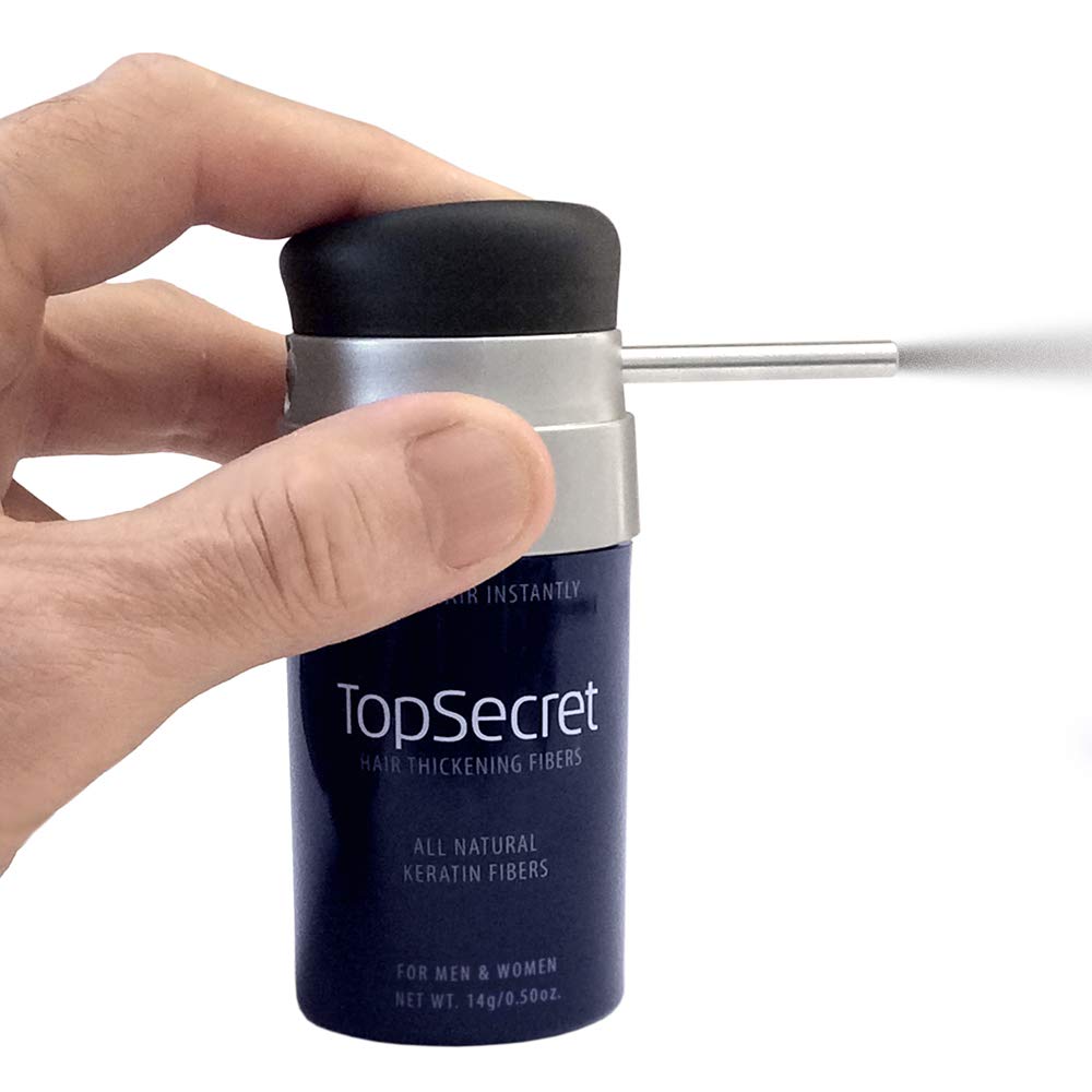 Top Secret Hair Thickening Fibers - New Compact Design! White (Regular Size)