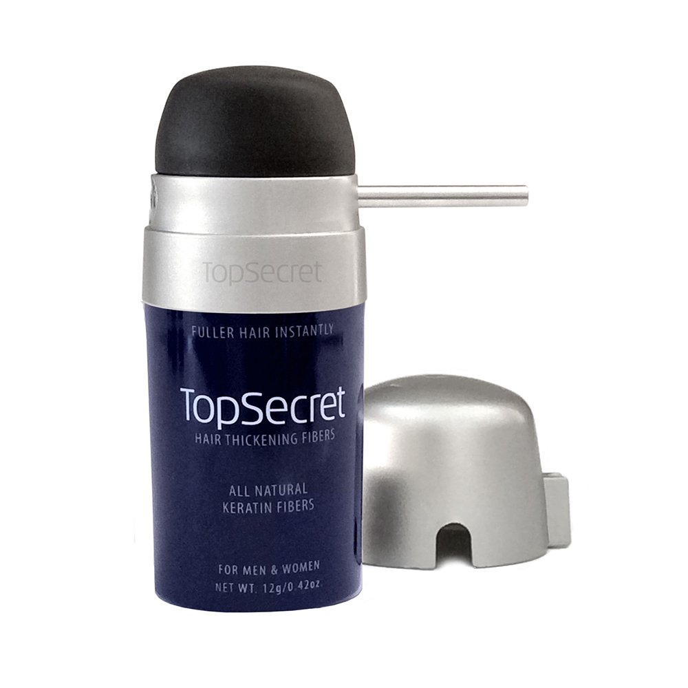 Top Secret Hair Thickening Fibers - New Compact Design! White (Regular Size)