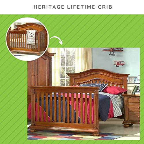 Full Size Conversion Kit Bed Rails for Baby Cache Cribs (Chestnut/Classic Chestnut)