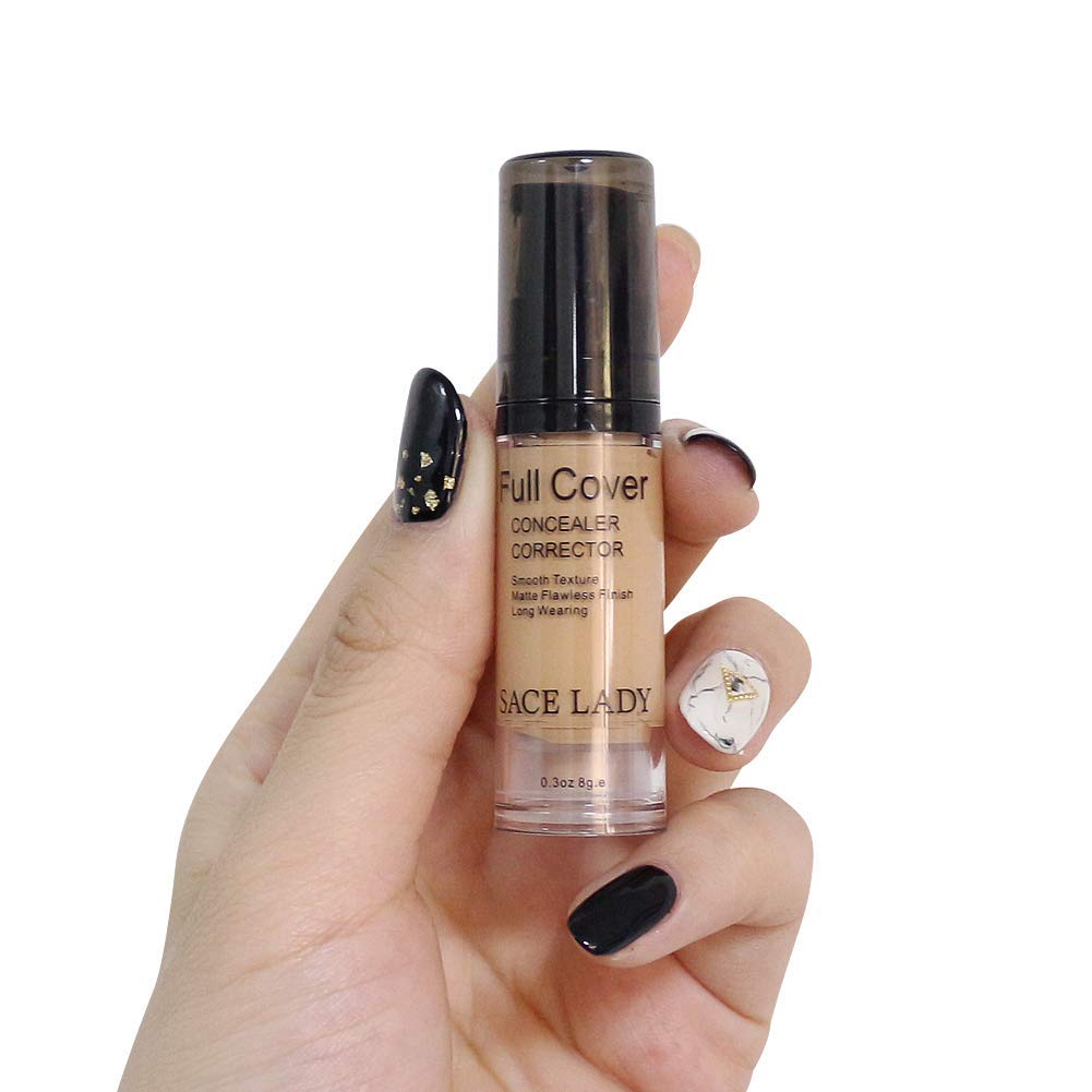 SACE LADY Matte Primer and Full Coverage Concealer Face Makeup Set, Matte Oil Control Cruelty Free F