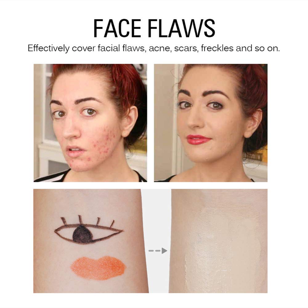 SACE LADY Matte Primer and Full Coverage Concealer Face Makeup Set, Matte Oil Control Cruelty Free F