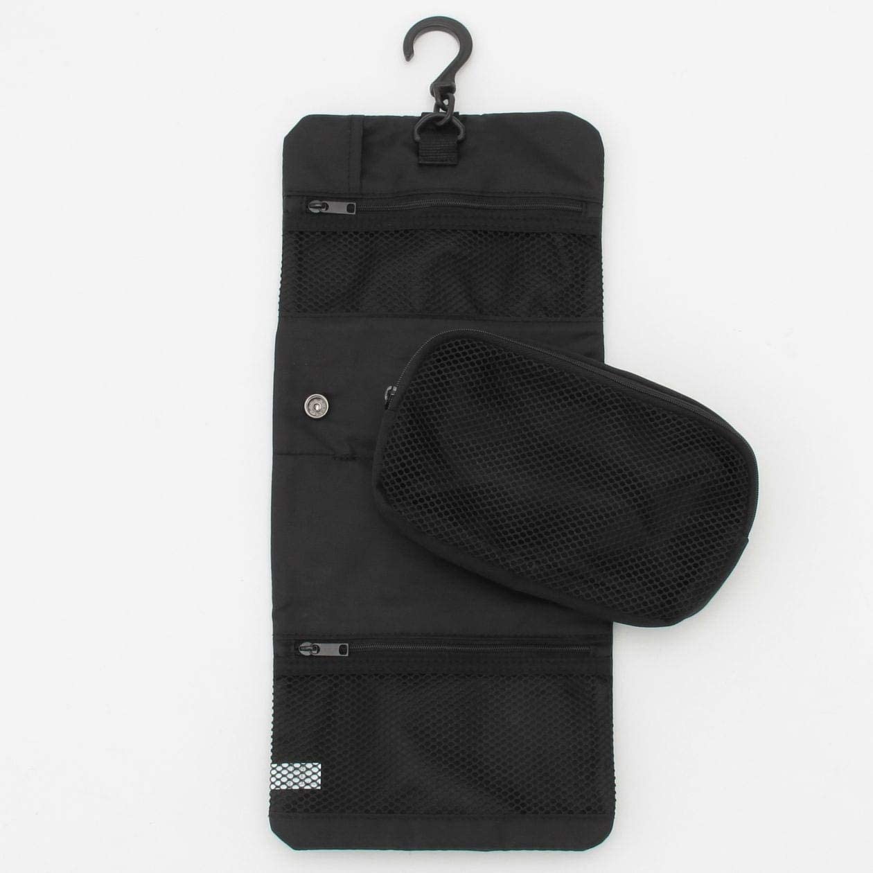 Muji Polyester Hanging Travel Case with Detachable Pouch, 12 cm Width x 18 cm Depth x 4.5 cm Height,