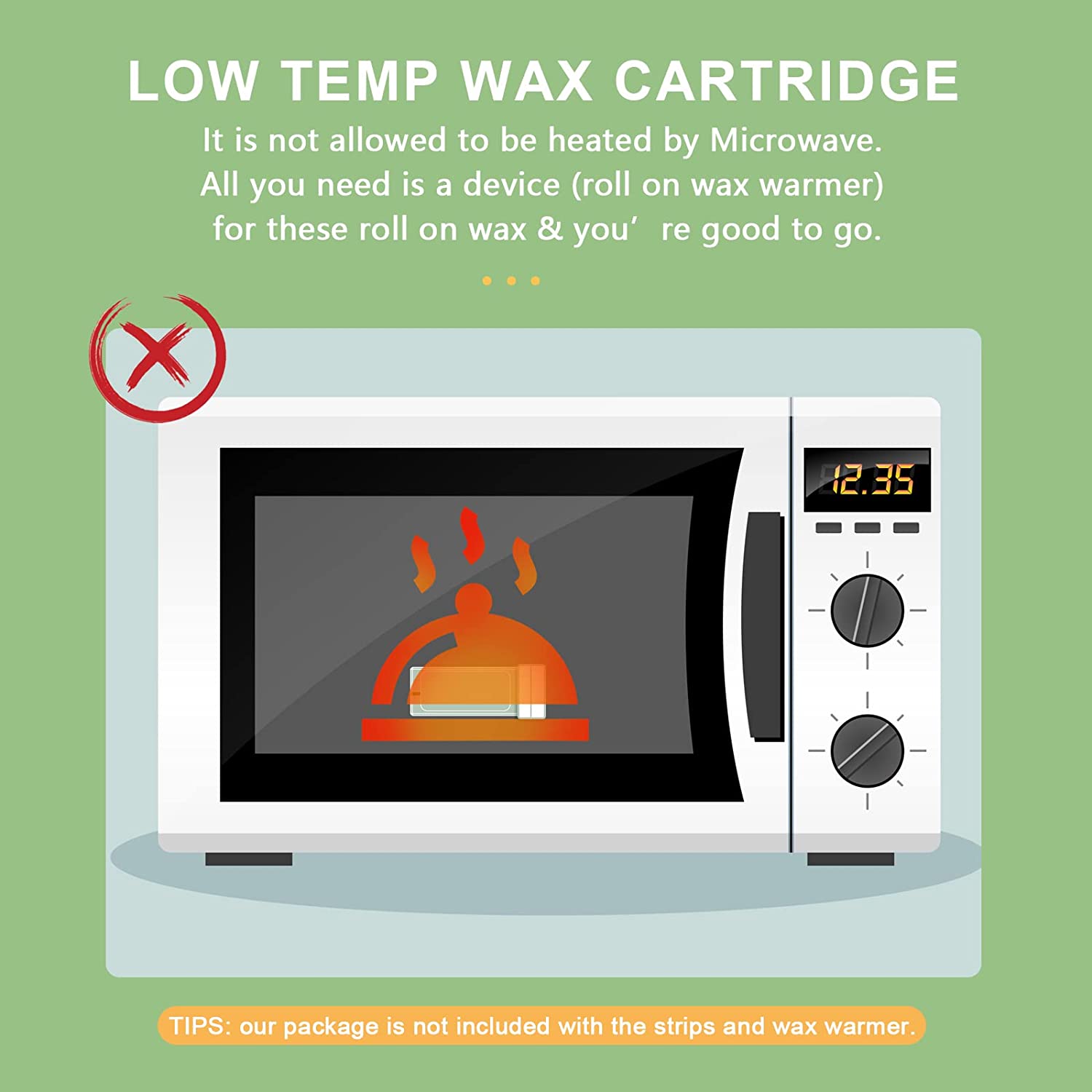 PINKZIO 4 Packs Jasmine Roll On Wax, Hair Removal Wax Cartridge, Body Waxing, 3.52 Oz/Pack