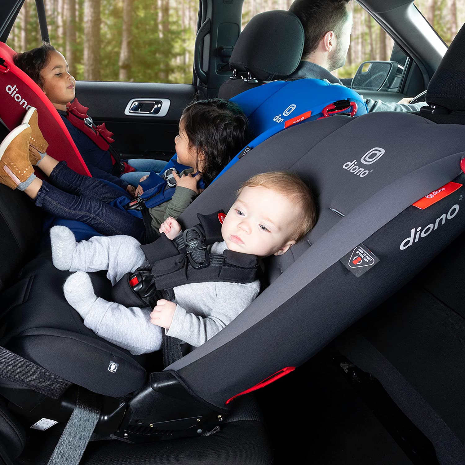 Diono Radian 3R, 3-in-1 Convertible Car Seat, Rear Facing & Forward Facing, 10 Years 1 Car Seat, Sli