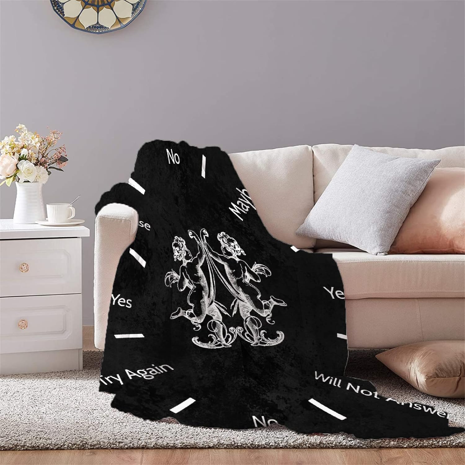 AozyHug Choose Divination Clock Fleece Flannel Blanket Soft Fuzzy Plush Fluffy Blanket Warm Cozy Per