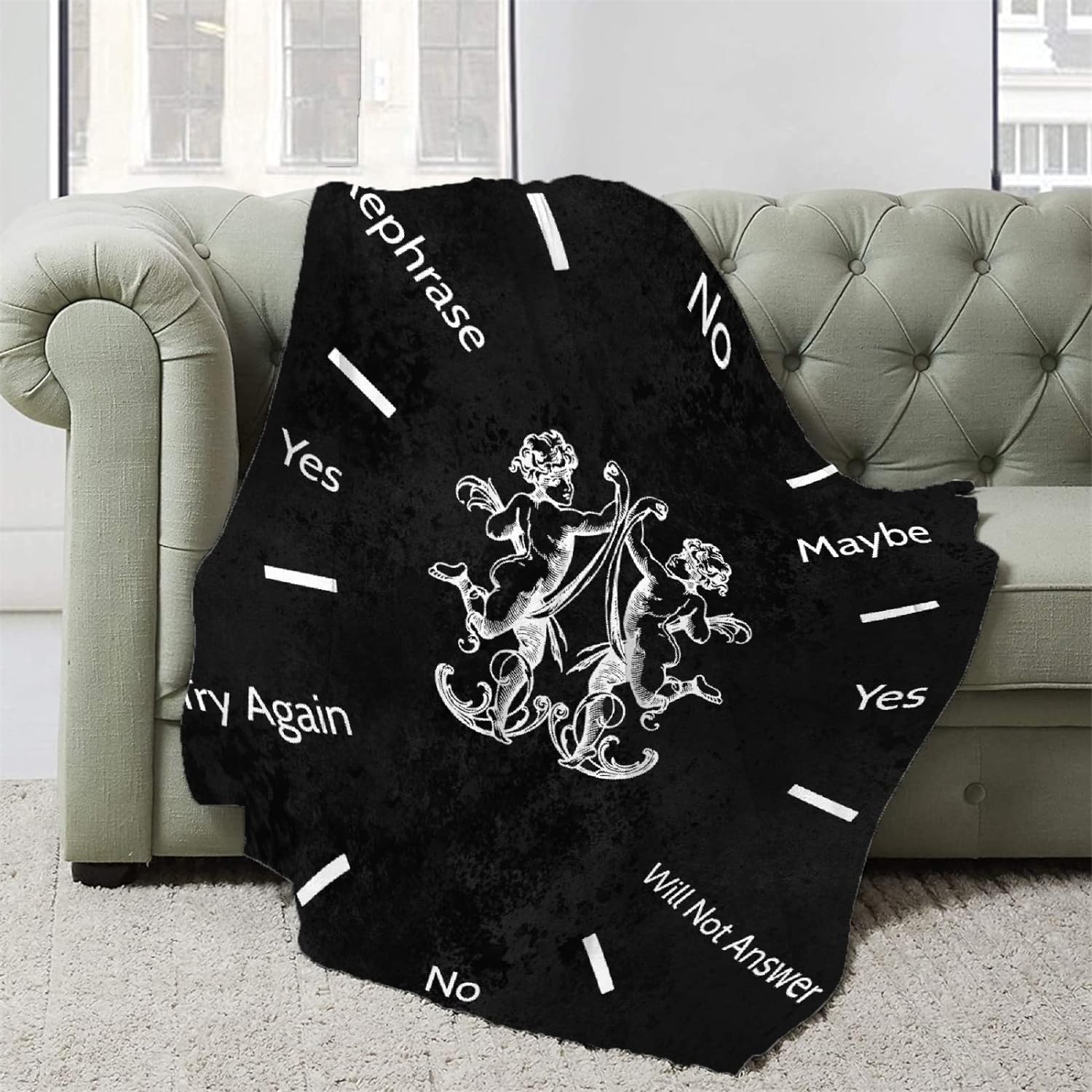 AozyHug Choose Divination Clock Fleece Flannel Blanket Soft Fuzzy Plush Fluffy Blanket Warm Cozy Per