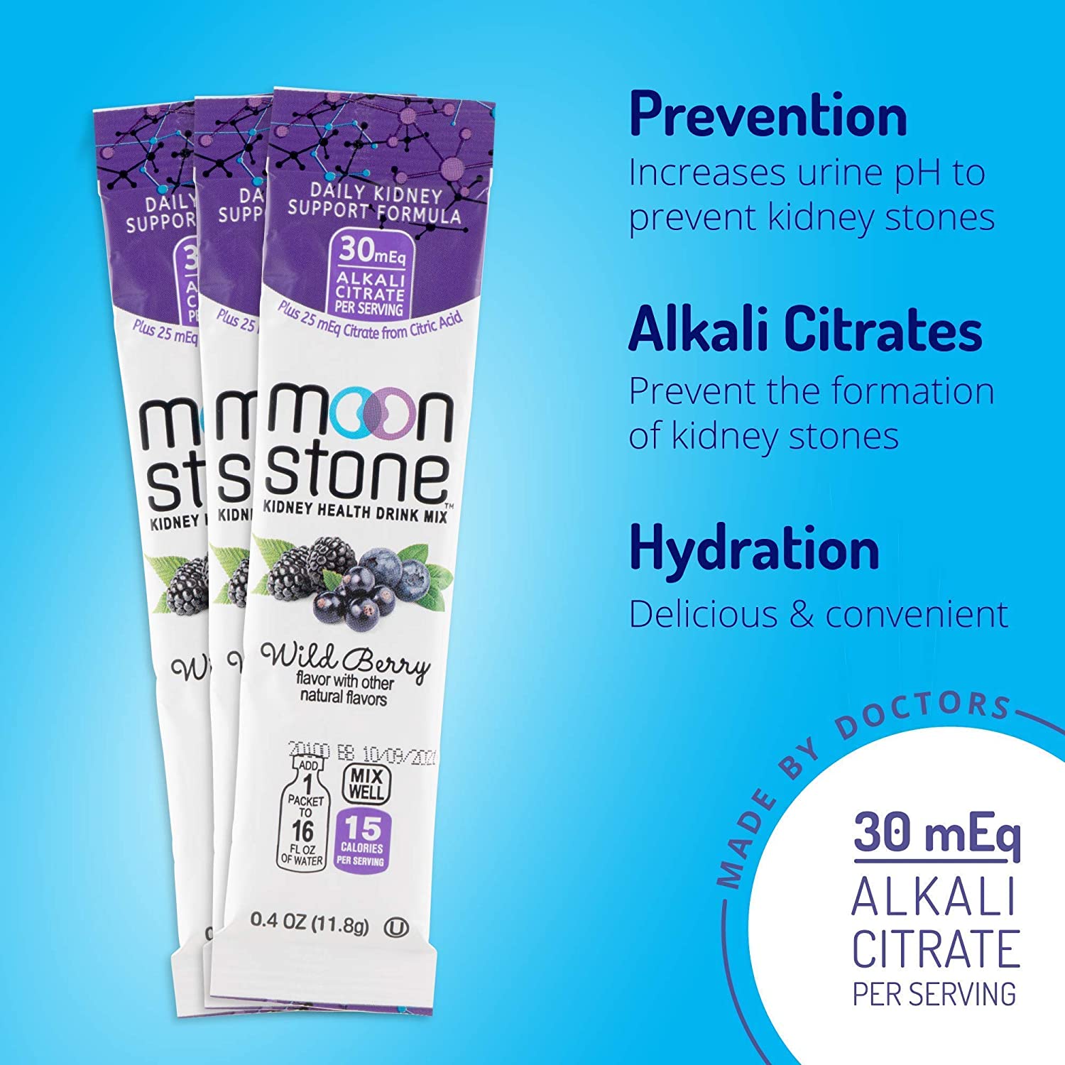 Moonstone Nutrition Kidney Health & Hydration Drink Mix Kidney