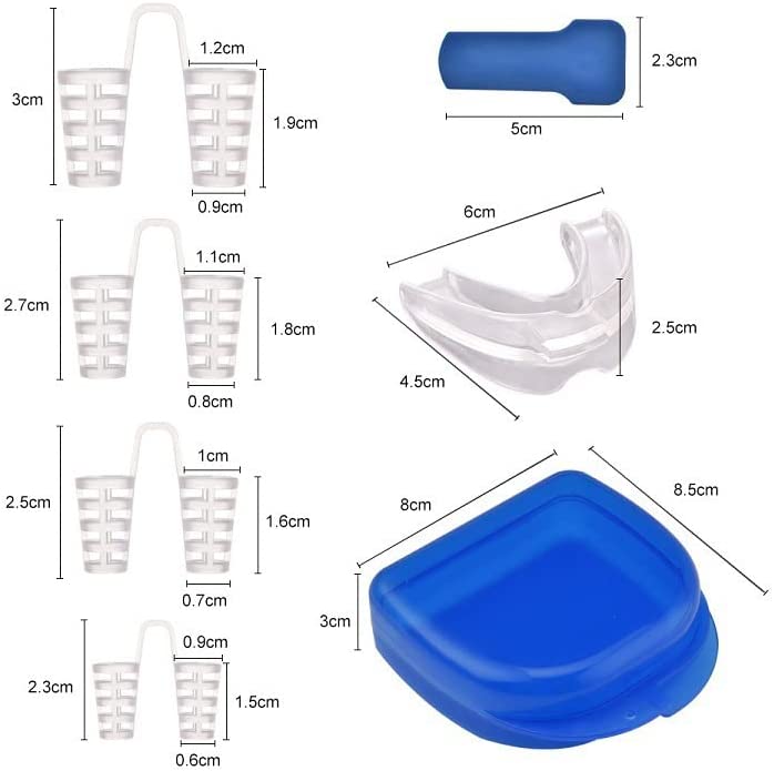 Anti-Snoring Devices, Adjust Jаw Position Snore Stopper with 4 Size Nose Vents Dilаtors, Effective