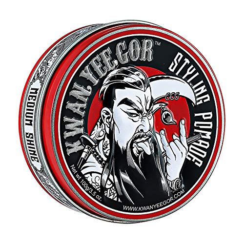 KWAN YEE GOR Medium Hold Low Shine Hair Pomade 3.5oz for Men,Styling Finish Cream,Paste Wax for Fibe