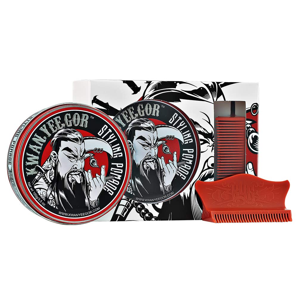 KWAN YEE GOR Medium Hold Low Shine Hair Pomade 3.5oz for Men,Styling Finish Cream,Paste Wax for Fibe