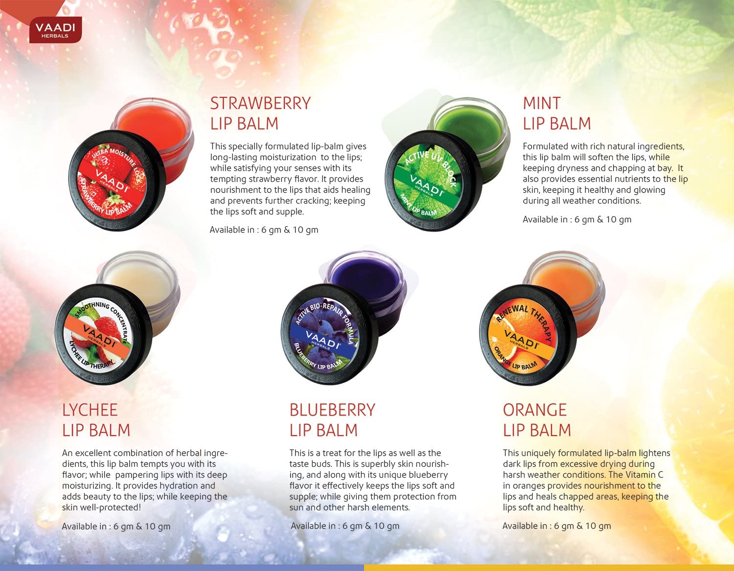 Lip Balm 2.83 Ounces (Pack of 8 X 10 Grams) in Tin - Active UV Block - Mint Flavor - all Natural - V