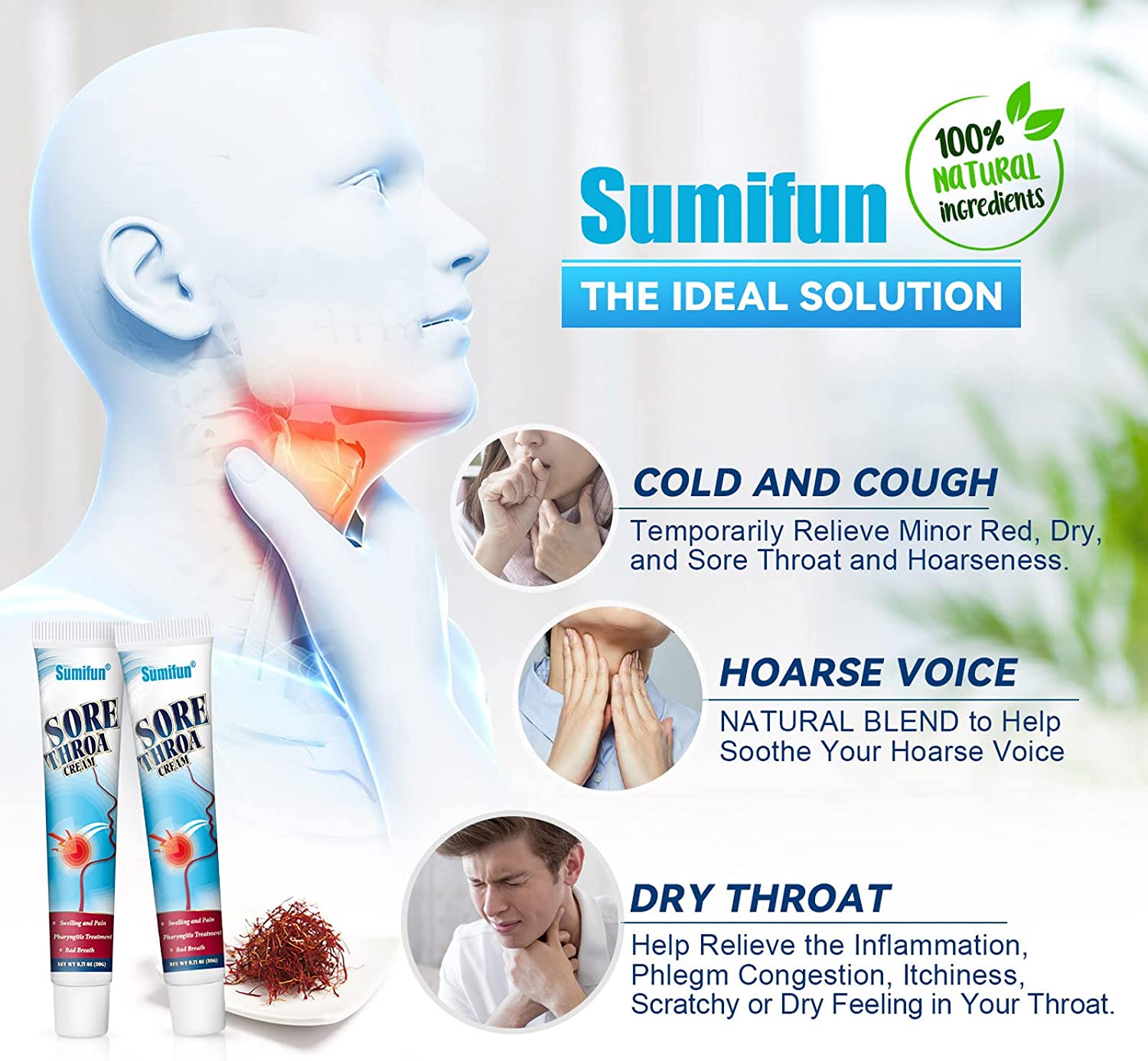 YIISU Sore Throat Cream Tonsils Sore Throat Relief Cream HP1