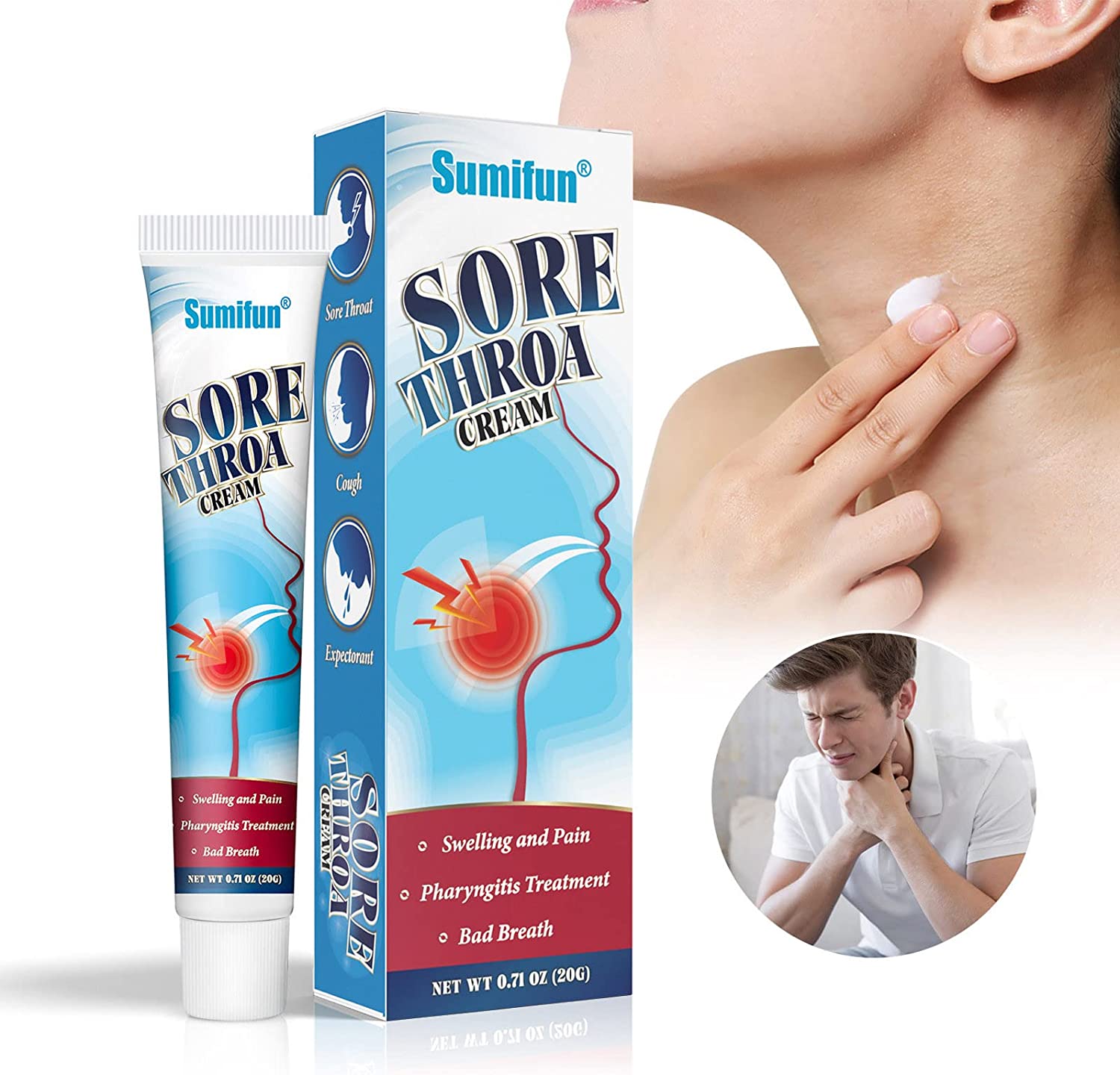 YIISU Sore Throat Cream Tonsils Sore Throat Relief Cream HP1