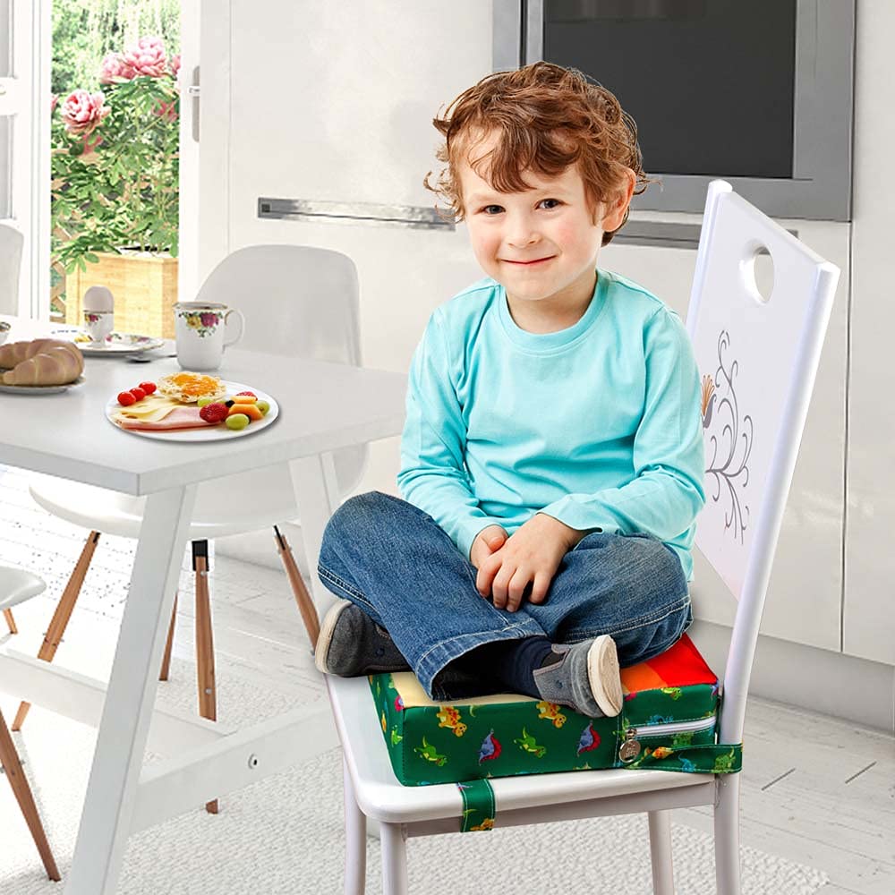 Toddler Booster Seat for Dining Table, Chair Increasing Cushion for Baby Kids, Washable Thick Chair