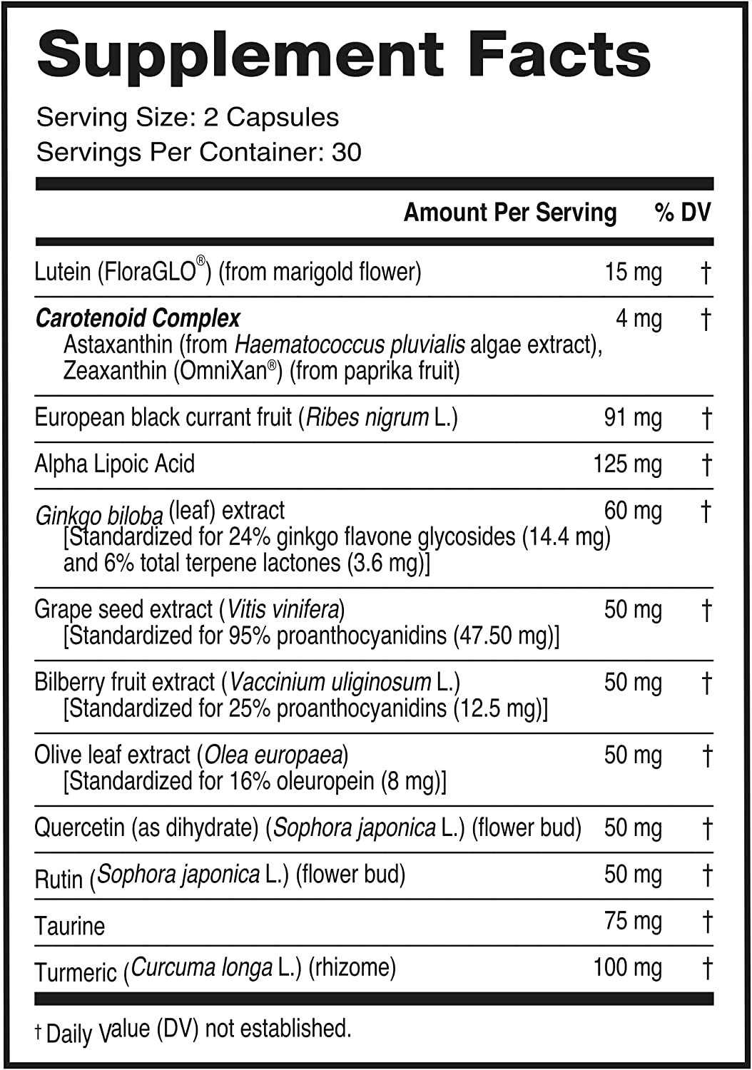 Eye Vitamins - VisiVite Doctor Formulated Balanced Ocular Support - Eye Supplement Macular - Advance
