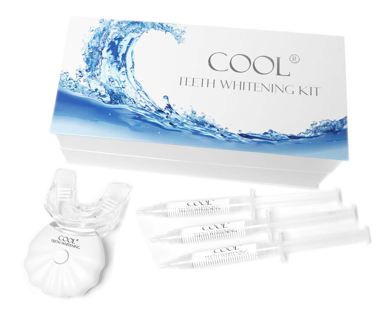 Cool Teeth Whitening Kit with LED Light 35% Carbamide Peroxide Teeth Whitening Products (3) Gel Syri