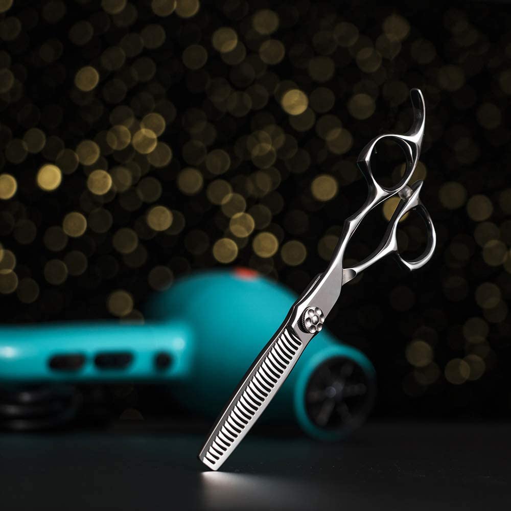 AOLANDUO 6 Inch Thinning Shears For Hair Cutting -High End Japanese AICHI Steel Handmade Thinning Sc