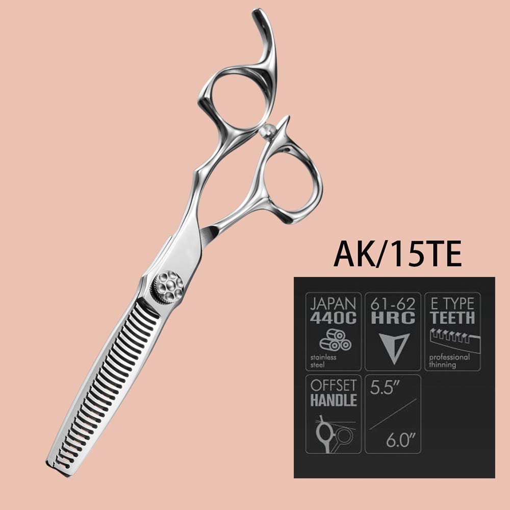 AOLANDUO 6 Inch Thinning Shears For Hair Cutting -High End Japanese AICHI Steel Handmade Thinning Sc