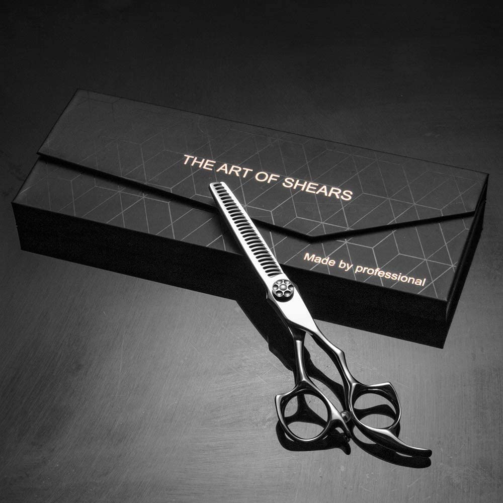 AOLANDUO 6 Inch Thinning Shears For Hair Cutting -High End Japanese AICHI Steel Handmade Thinning Sc